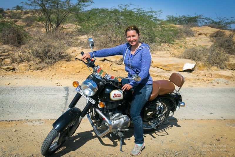 Anya Andreeva world digital nomad motorbike Gujarat India